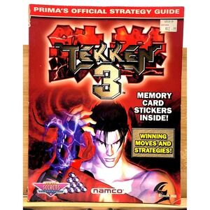 Tekken 3 Prima's Official Strategy Guide w Stickers Namco PLAYSTATION PS1‎